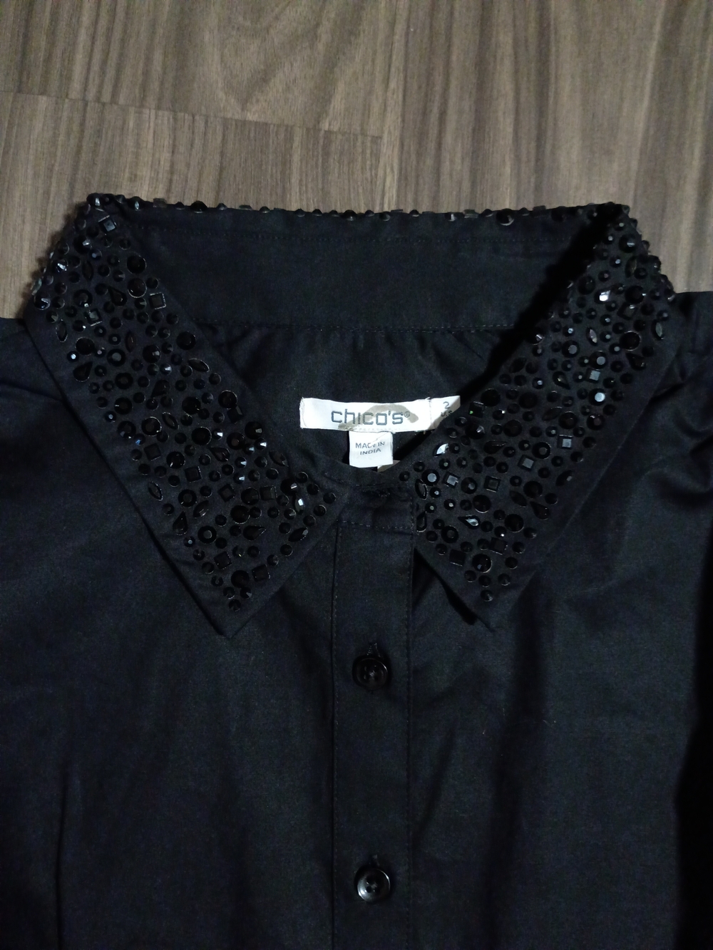 Women's Black Button-Down Shirt